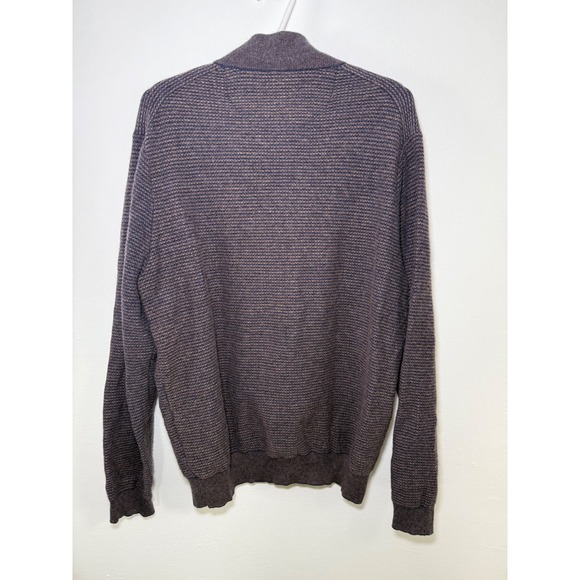 JOS A BANK 1905 Mens Quarter Zip Sweater Large Wool Blend ‎ Preppy Classic - Picture 5 of 7